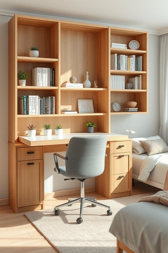 space saving integrated workspace solution