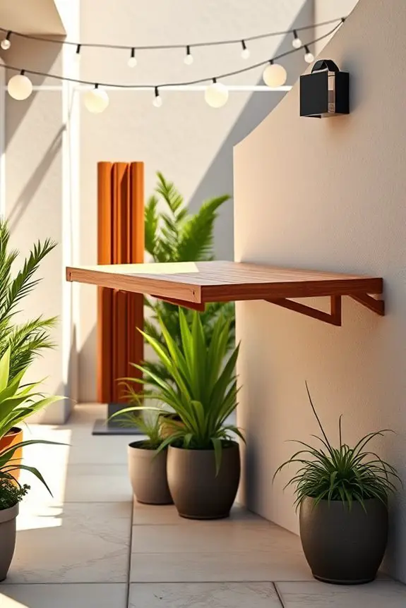 space saving outdoor table solution