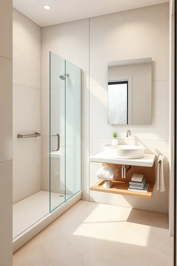 space saving senior bathroom design