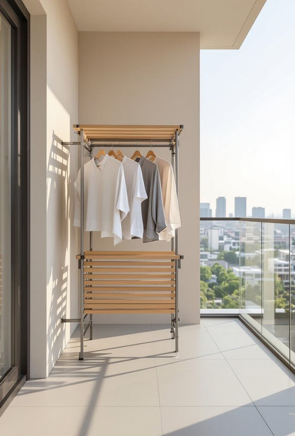 space saving wall mounted drying rack