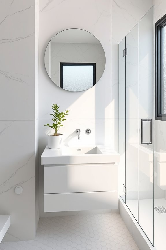 spacious illusion with marble