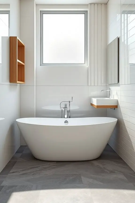 spacious illusion with tiles
