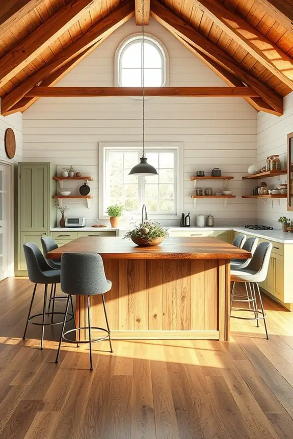 spacious inviting barn kitchen