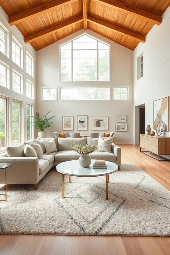 spacious living area design
