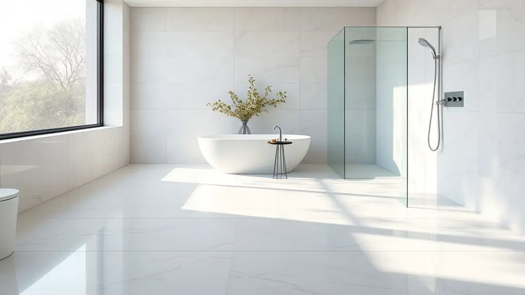 spacious modern bathroom tiles