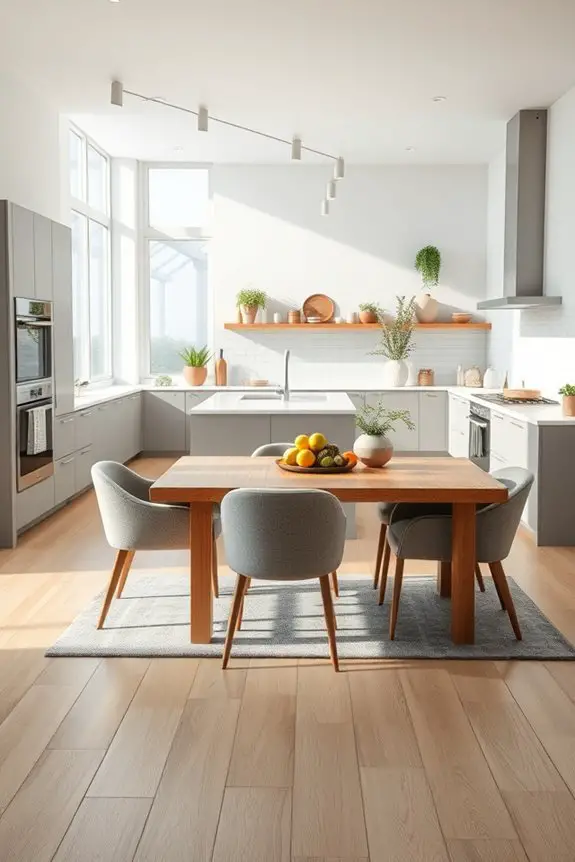 spacious social kitchen design