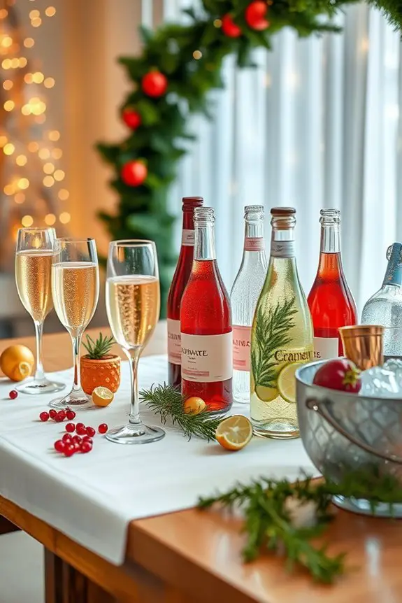 sparkling mocktail beverage station