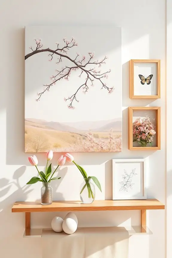 spring inspired wall art creation