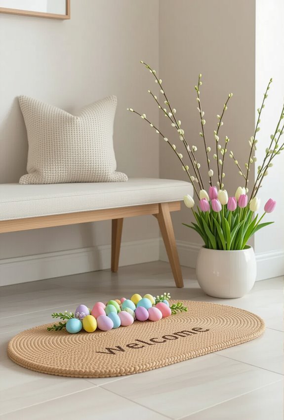 spring themed lobby entry accents