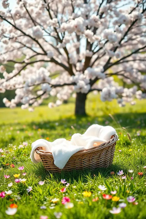 springtime baby photo shoot