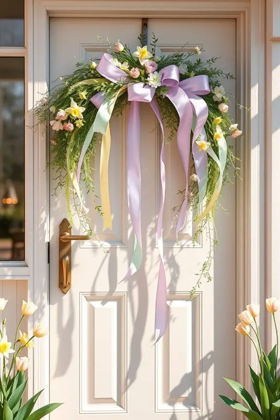springtime ribbon door accents