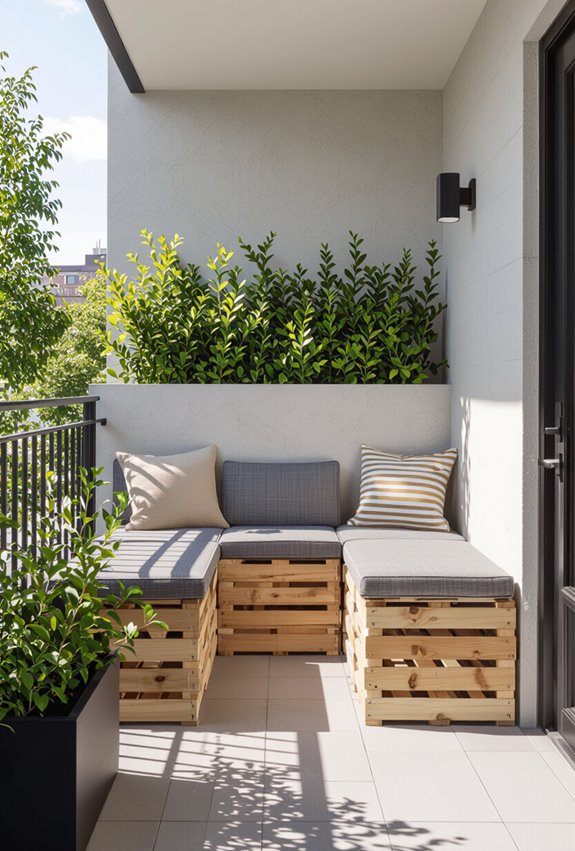 stackable weatherproof crate seating