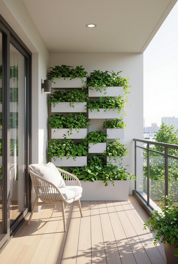 stacked balcony herb garden