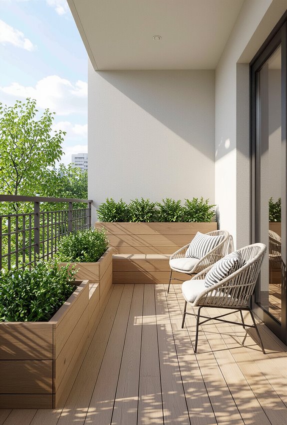 stacked terrace planters setup