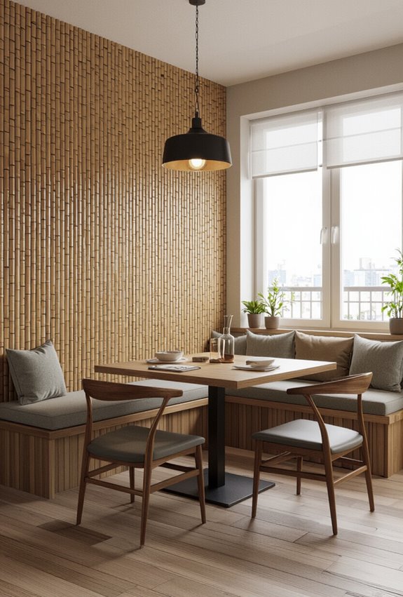 staggered bamboo textured mosaic