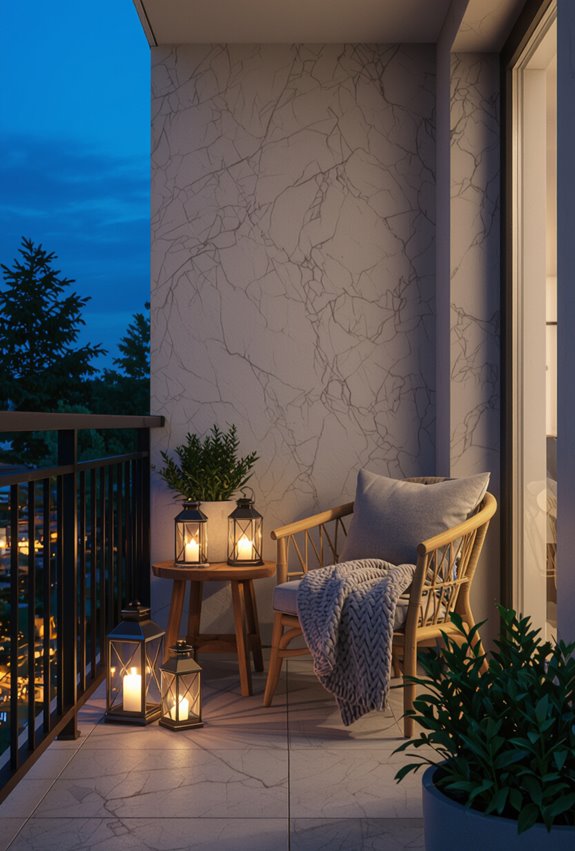 staggered lanterns layered glow