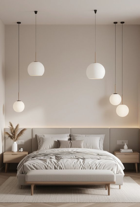 staggered layered pendants focal