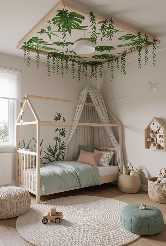 staggered timber canopy ceiling