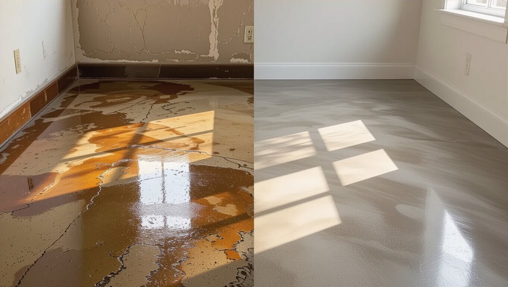 stained cement restoration expectations
