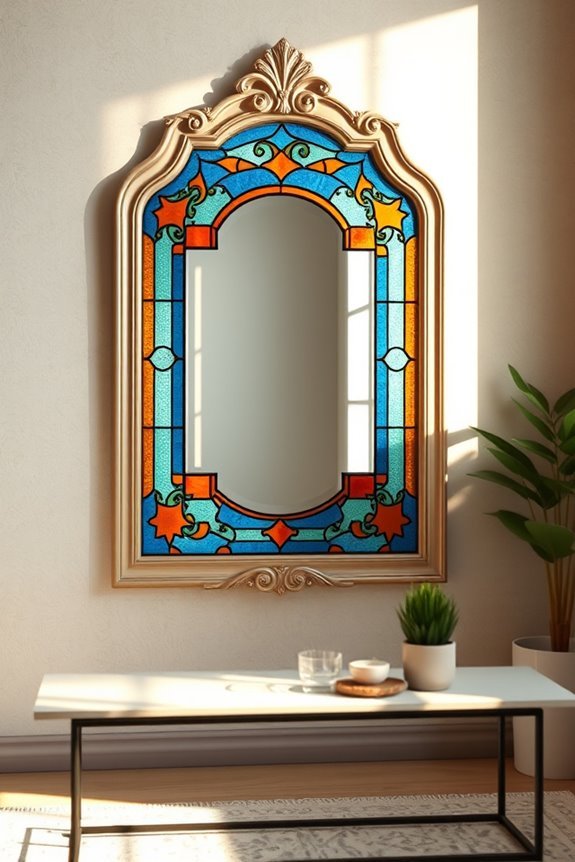 stained glass mirror accents