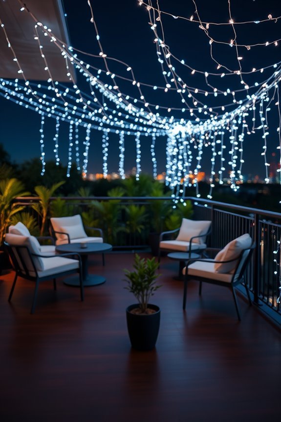 starry night balcony lights