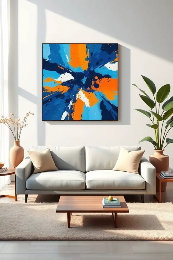 statement art enhances furniture