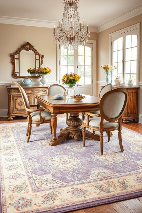 statement dining room rugs