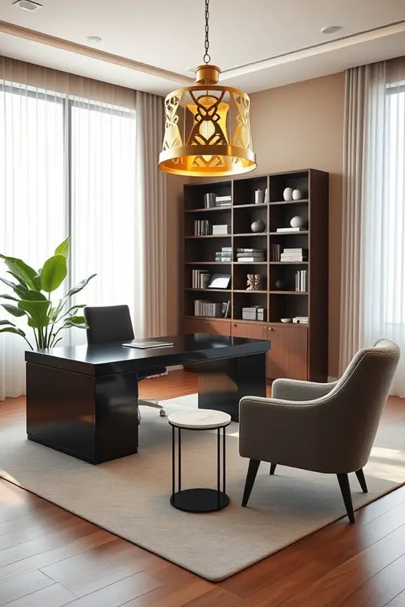 statement lighting enhances ambiance