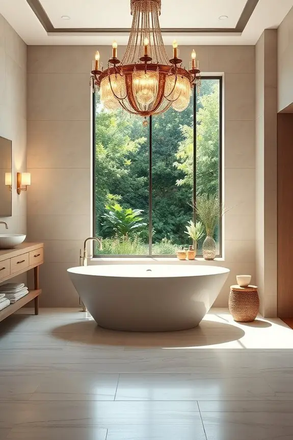 statement lighting transforms bathrooms