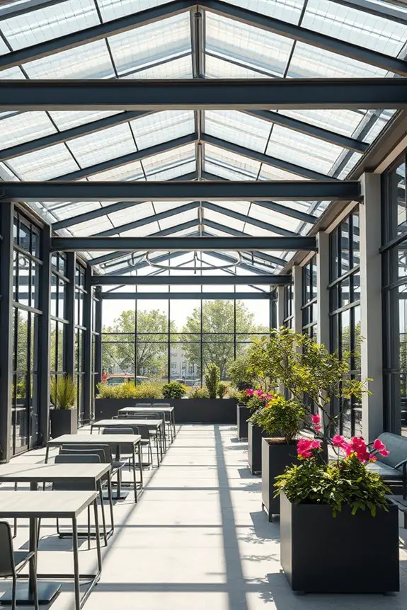 steel frames enhance aesthetics