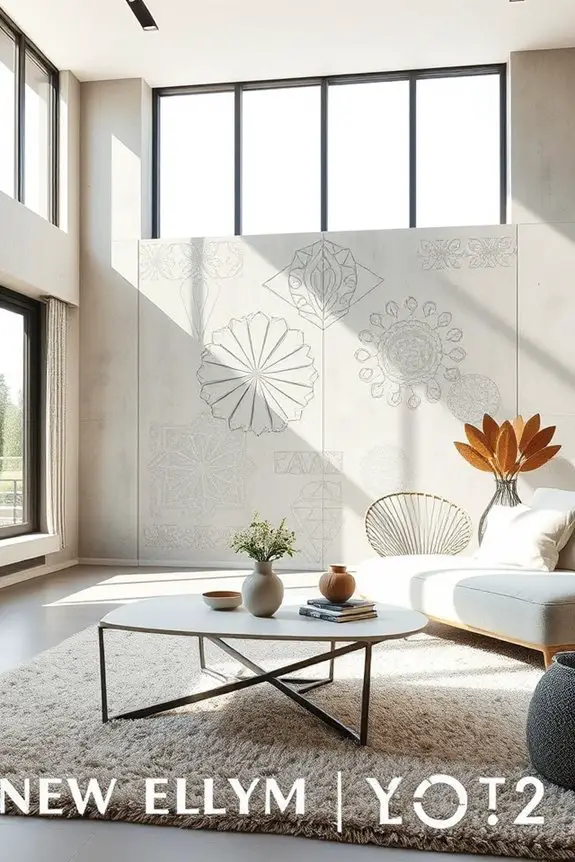 stenciled cement plaster designs