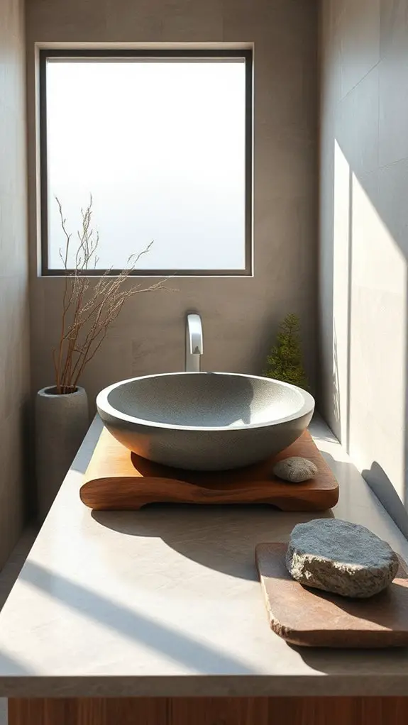 stone textures enhance tranquility