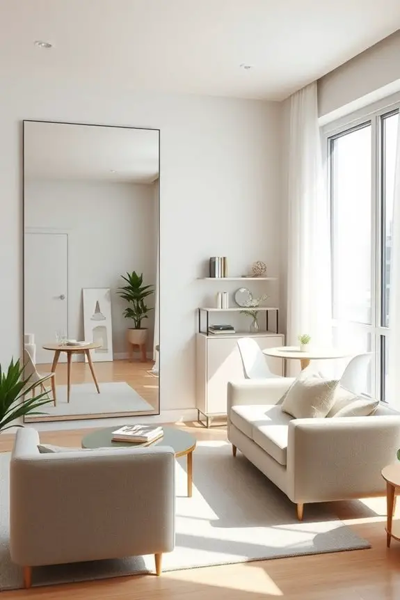 strategic mirror placement enhances space
