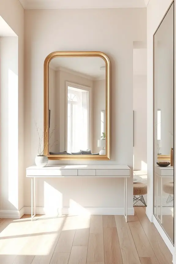 strategic mirror placement enhances space