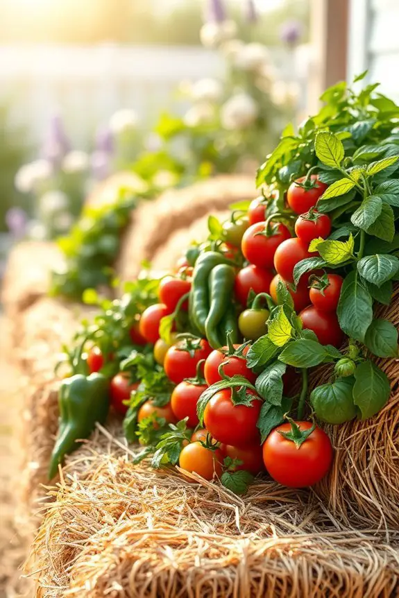 straw bale vegetable gardening