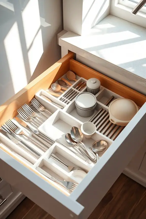 streamline kitchen with organizers