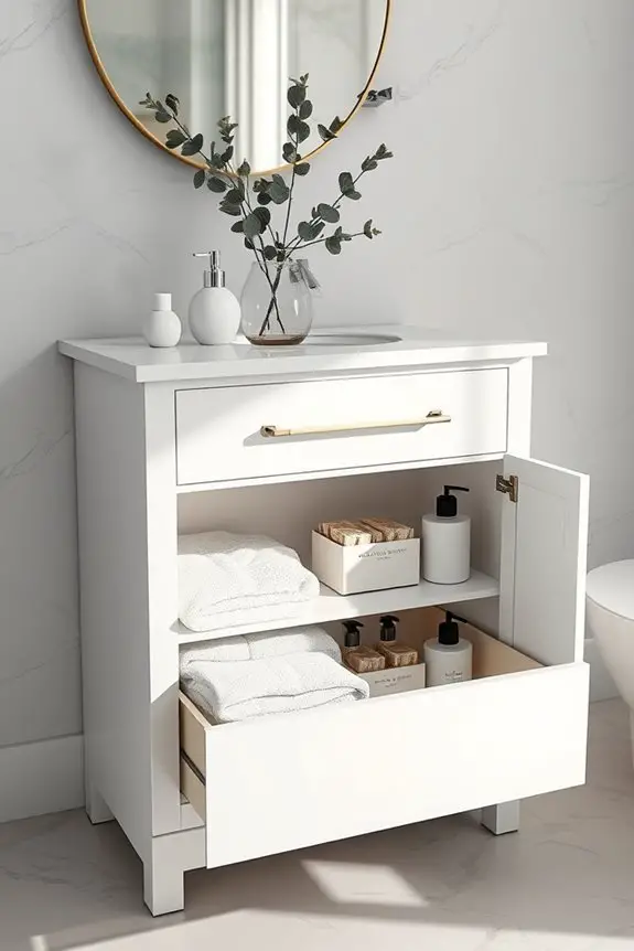 streamlined bathroom organization solution