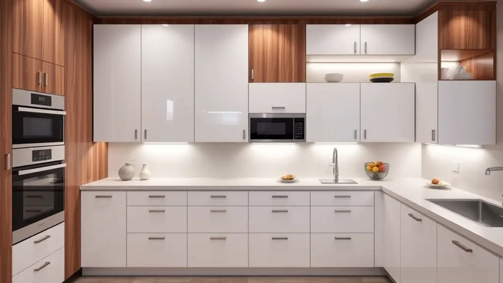 streamlined kitchen microwave designs