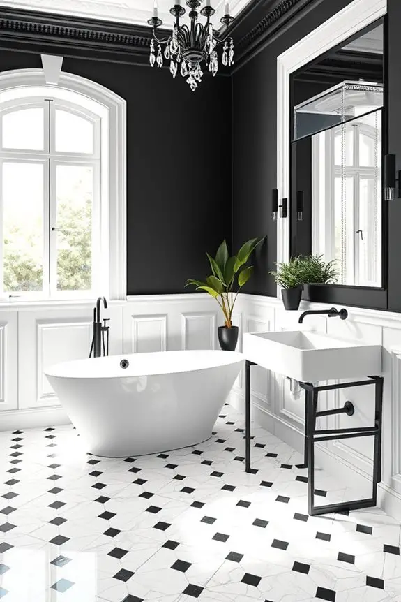 striking black and white