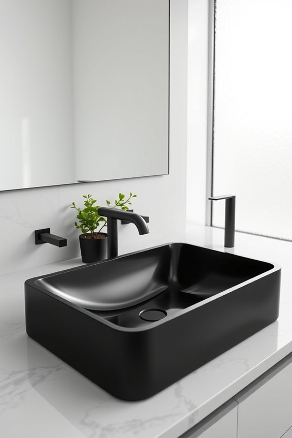 striking high contrast sink designs
