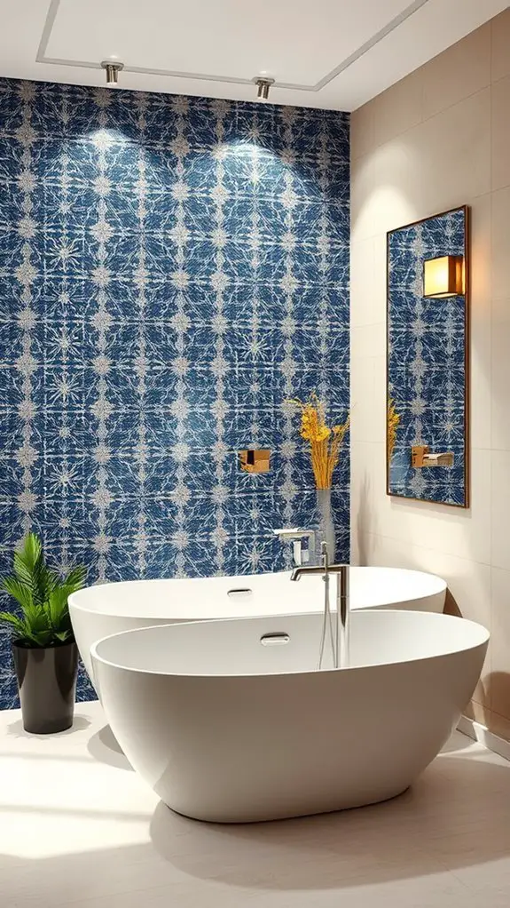 striking washroom accent walls