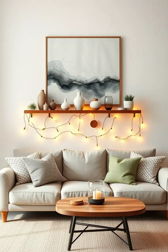 string lights photo display