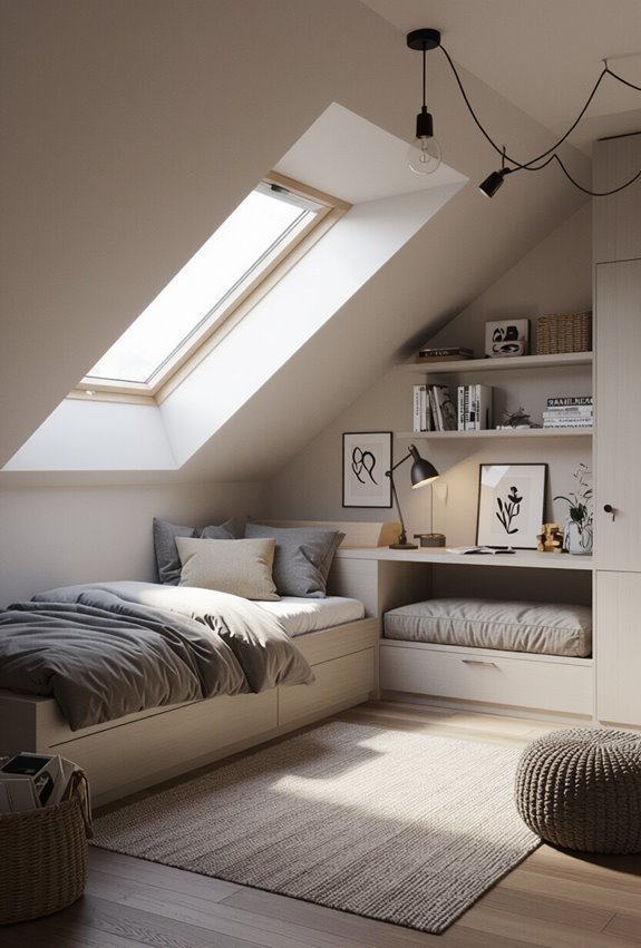 study alcove and loft cinema