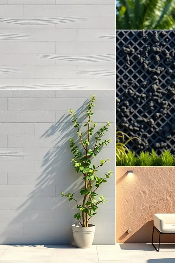 stunning outdoor cement walls