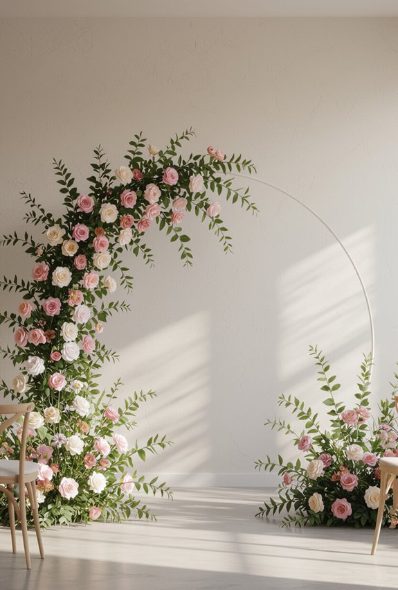 sturdy floral arch backdrop