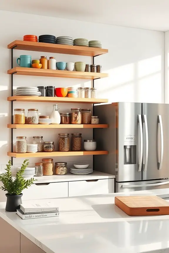 stylish accessible kitchen storage