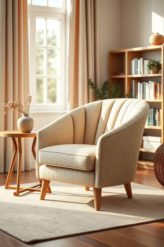 stylish and cozy barrel chair