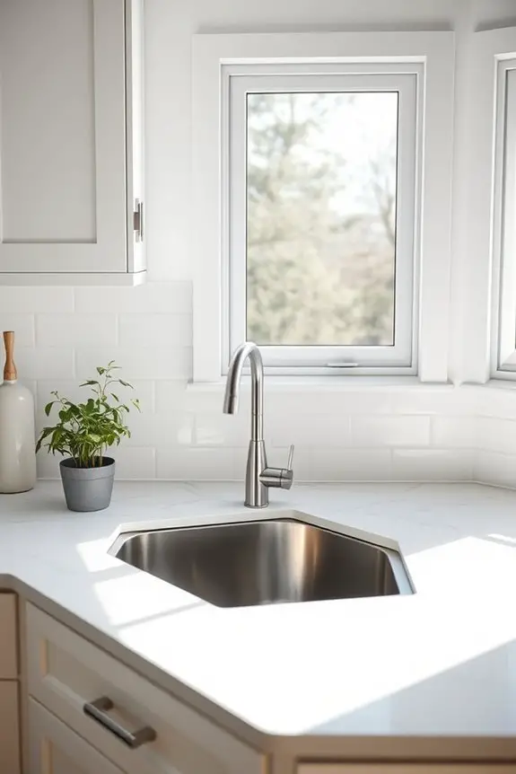 stylish and functional corner sinks