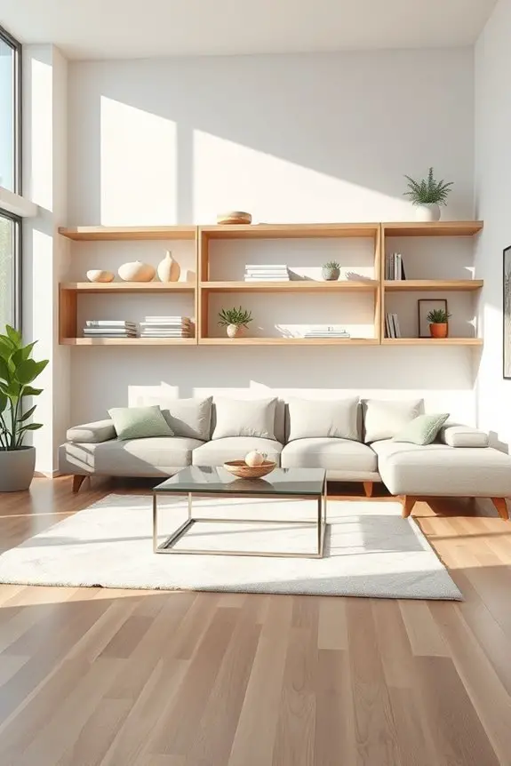 stylish and functional open shelving