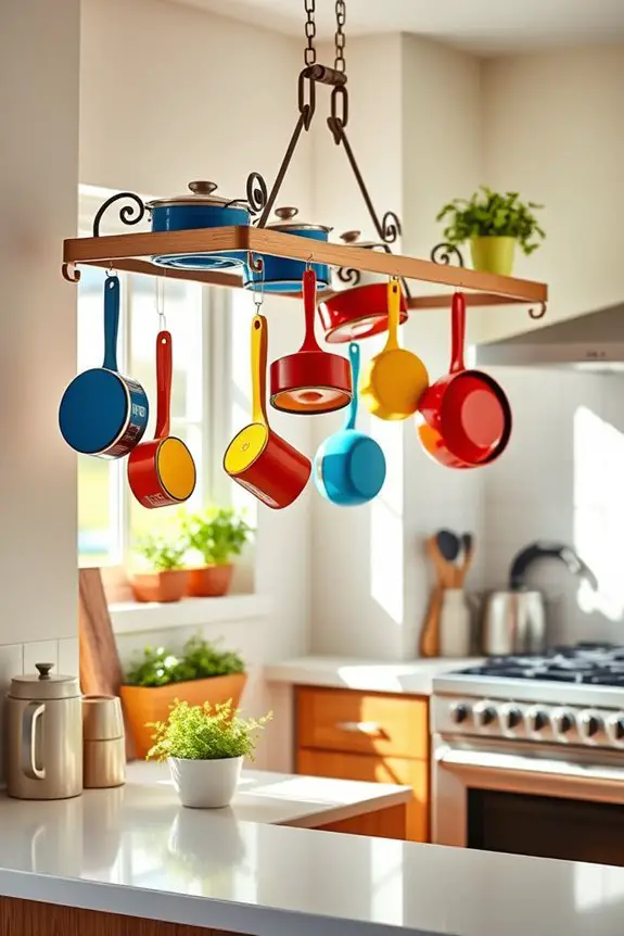 stylish and functional pot racks